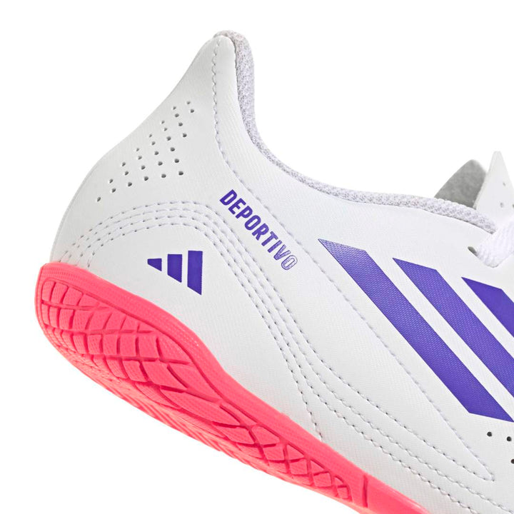Adidas Deportivo III Indoor Boots Kids - White / Purple / Solar Turbo