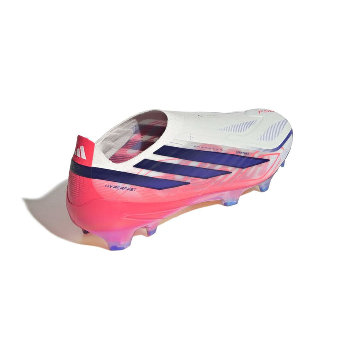 Adidas F50 Hyperfast Elite Laceless FG Boots - White / Purple / Solar Turbo