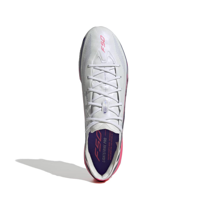 Adidas F50 Hyperfast Elite SG Boots - White / Purple / Solar Turbo