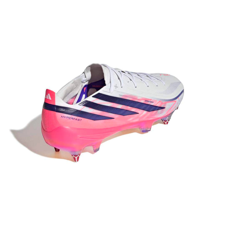 Adidas F50 Hyperfast Elite SG Boots - White / Purple / Solar Turbo