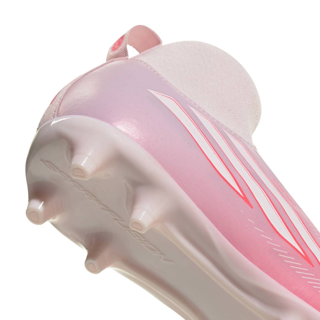 Adidas F50 Sparkfusion League Mid Cut Kids FG/AG Boots – Solar Turbo / White / Pink