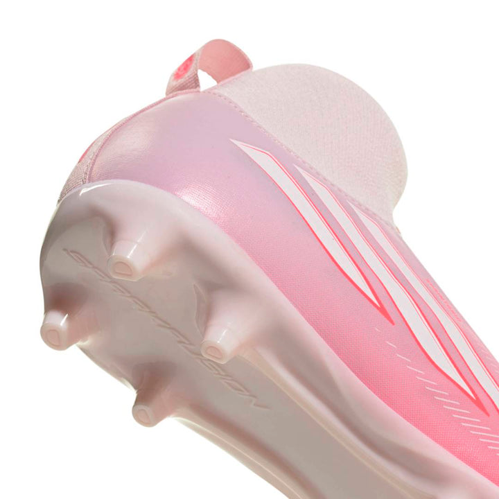 Adidas F50 Sparkfusion League Mid Cut Kids FG/AG Boots – Solar Turbo / White / Pink