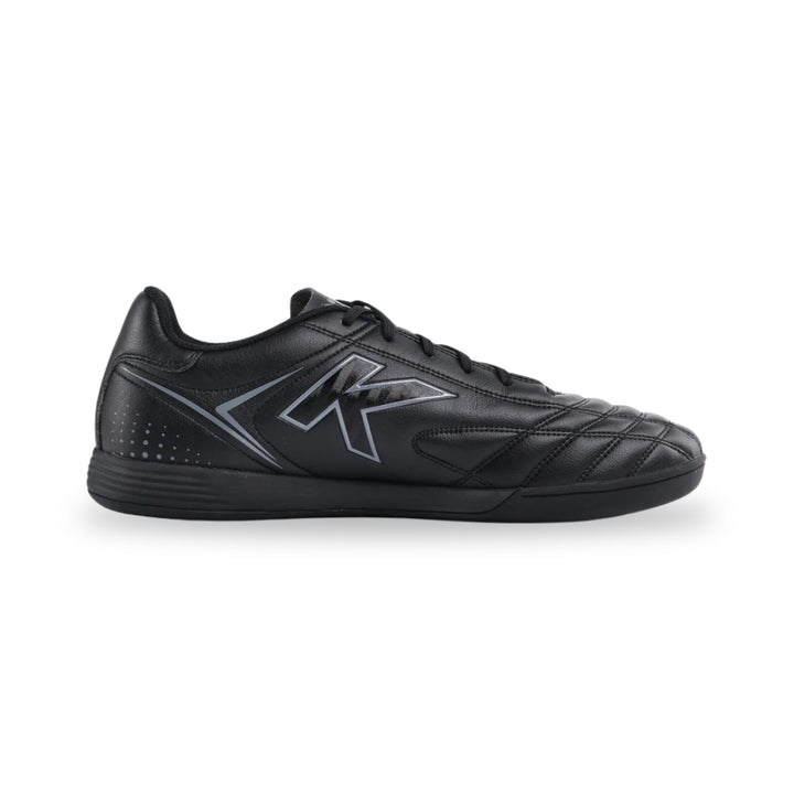 Black athletic shoe on a white background