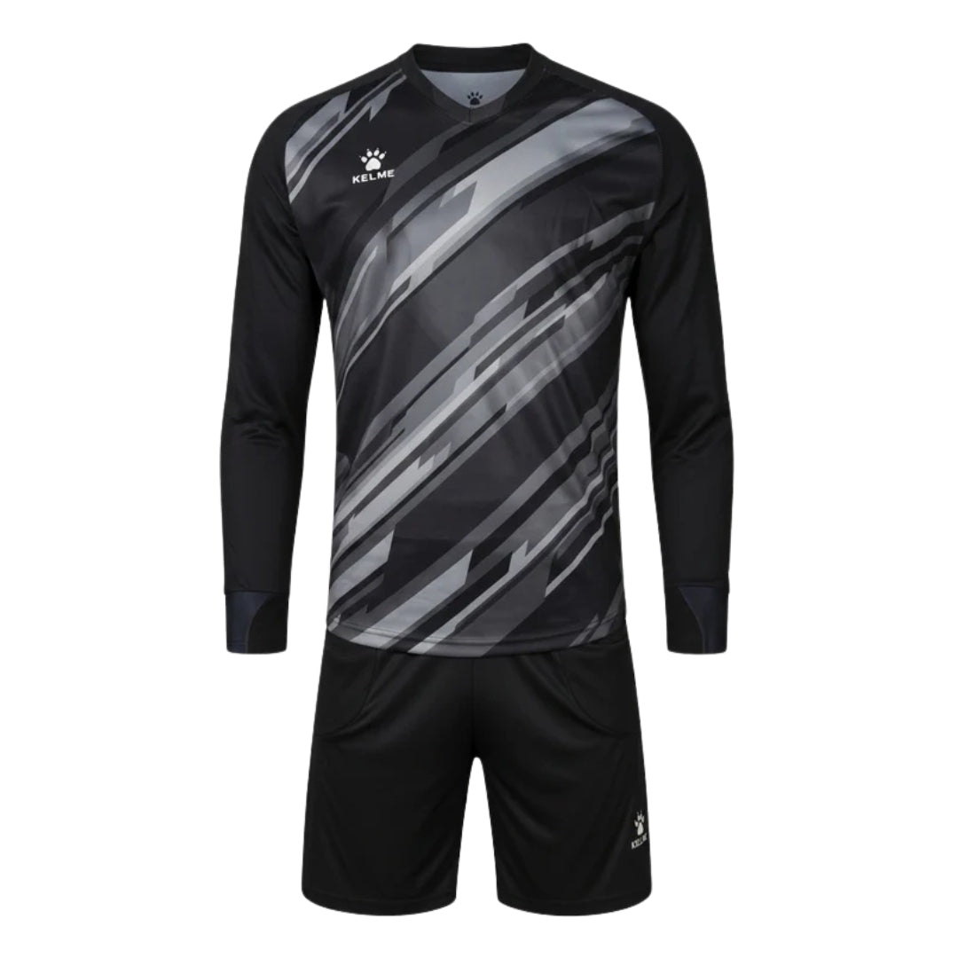Black and gray sports jersey with shorts on a white background