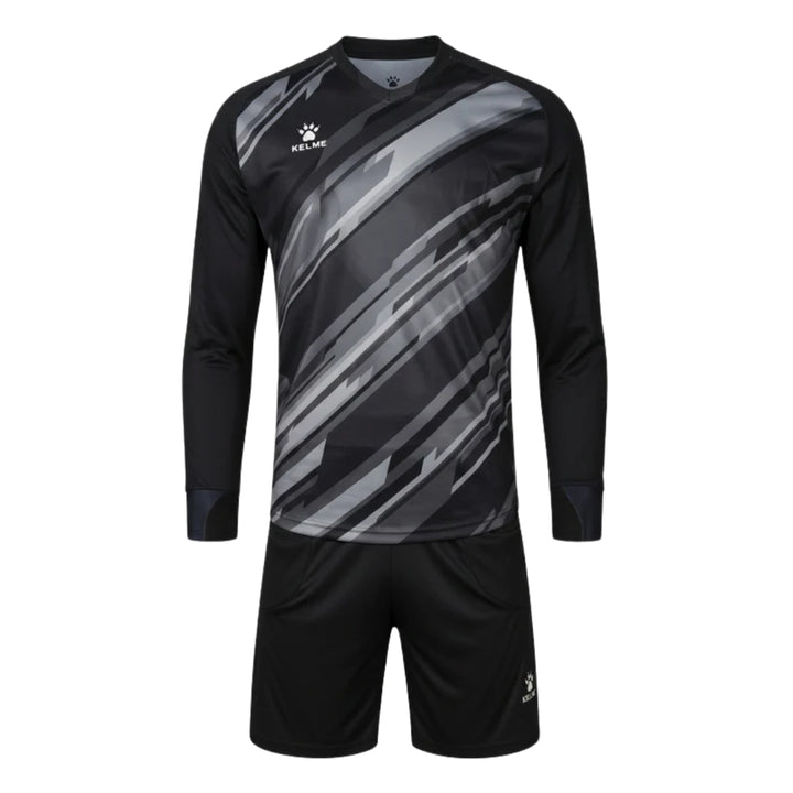 Black and gray sports jersey with shorts on a white background
