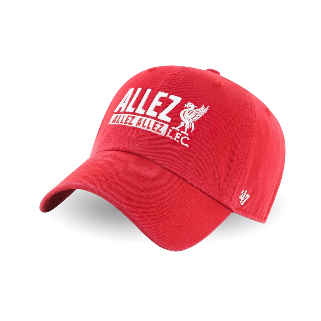 Red cap with 'ALLEZ' and logo on a white background