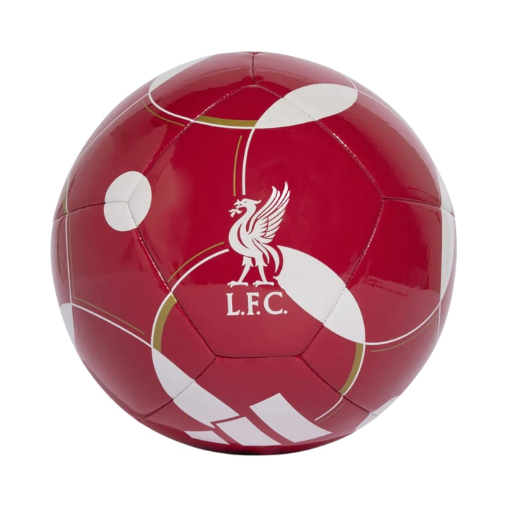 Red soccer ball with LFC logo on a white background
