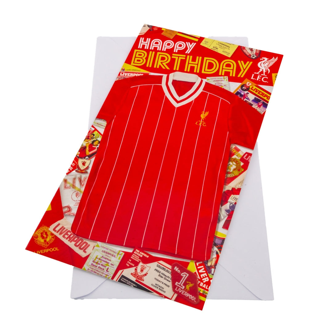 Liverpool FC Retro Shirt Birthday Card
