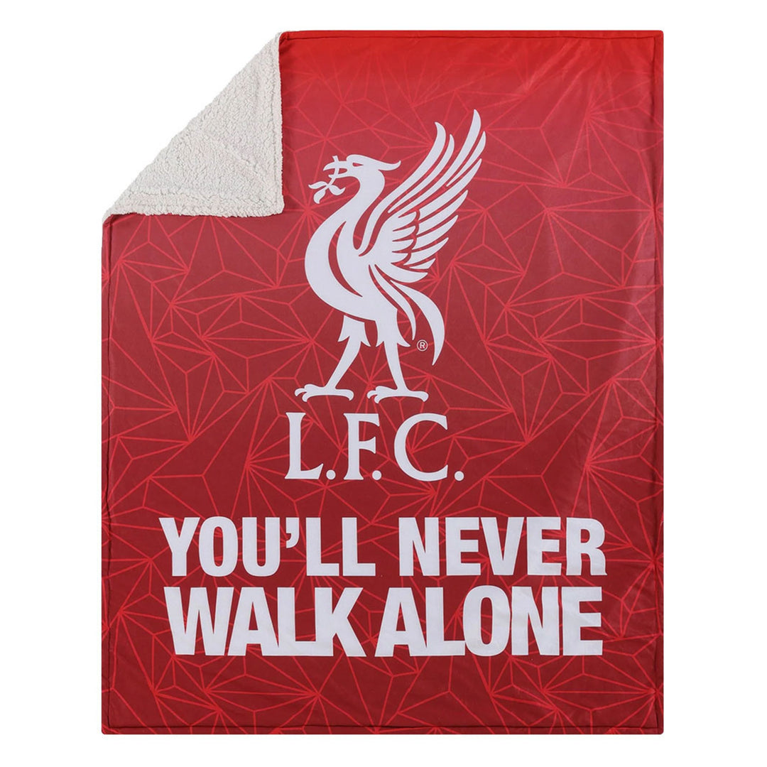 Liverpool FC Slogan Sherpa Fleece Blanket
