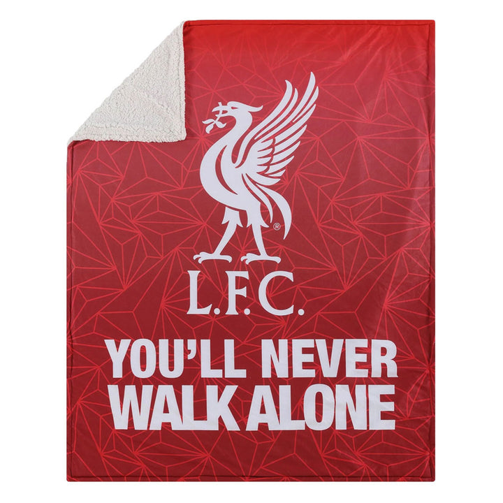 Liverpool FC Slogan Sherpa Fleece Blanket