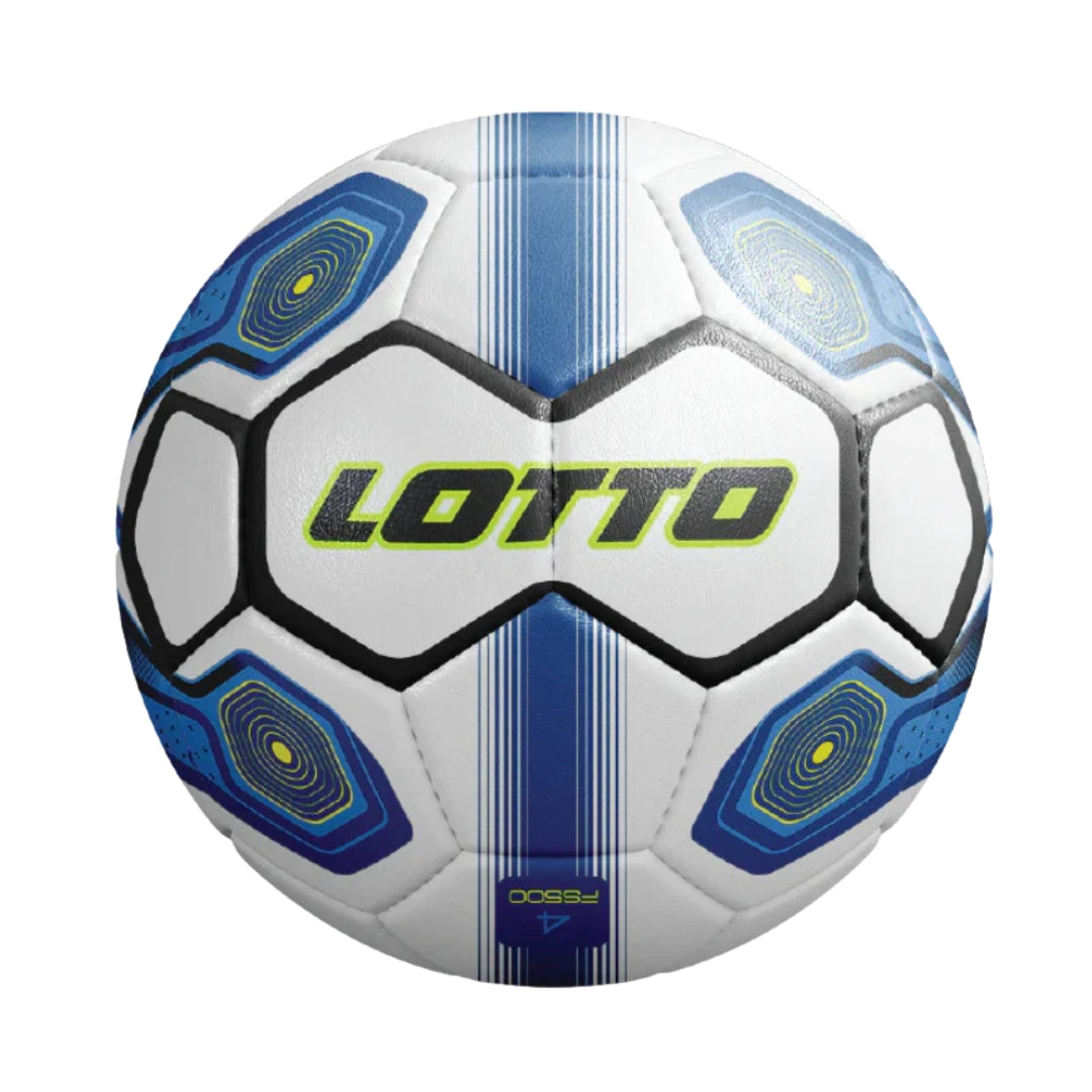 Soccer ball with Lotto branding on a white background