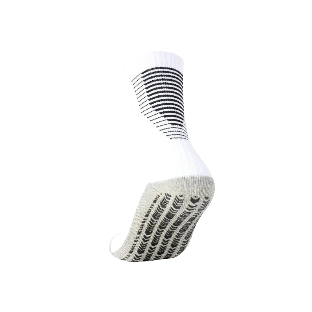 Black and white patterned sock on a white background