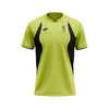 A lime green and black short-sleeve athletic jersey with two front pockets, featuring the Lotto logo on the right chest and the Royal of the Ring tournament logo on the left chest, displayed on a clean white background.