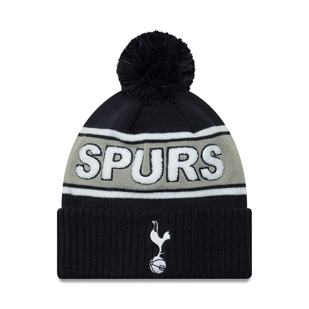 Black beanie with 'SPURS' and a logo on a white background