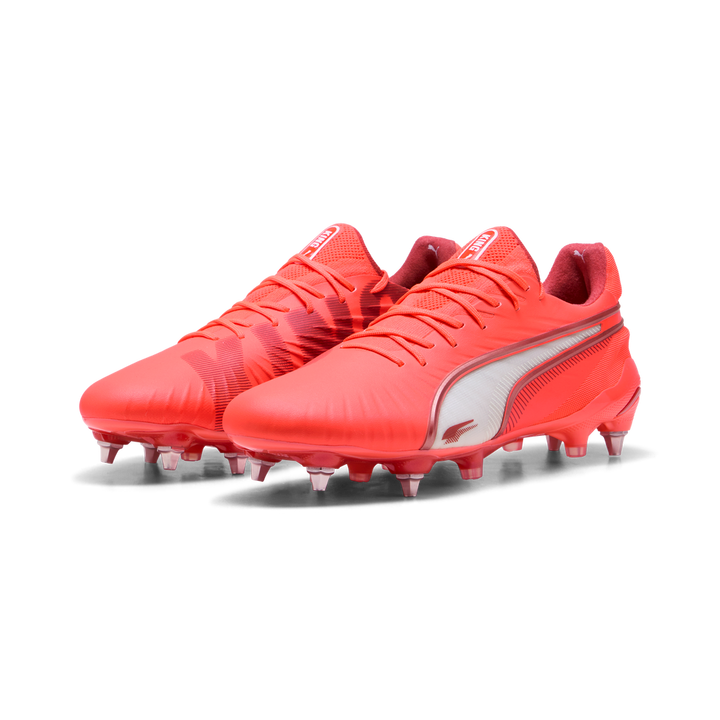 Puma King Ultimate MxSG - Glowing Red / White / Red Fire