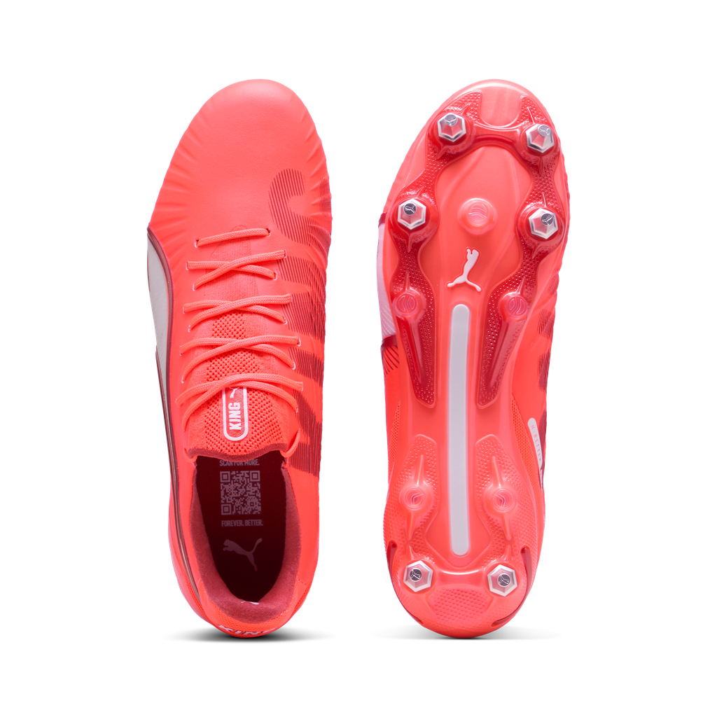 Puma King Ultimate MxSG - Glowing Red / White / Red Fire