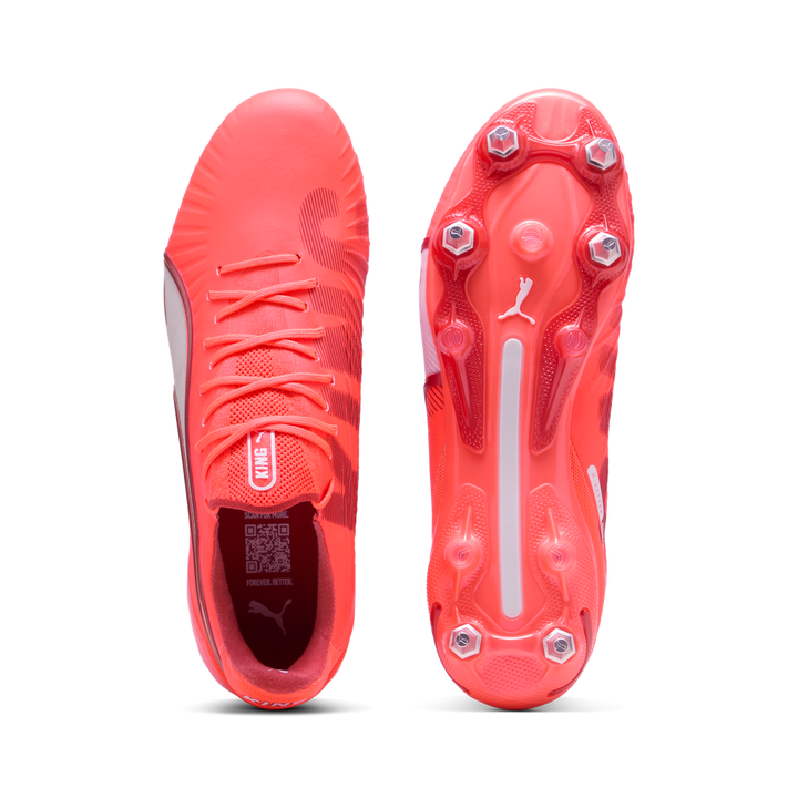 Puma King Ultimate MxSG - Glowing Red / White / Red Fire