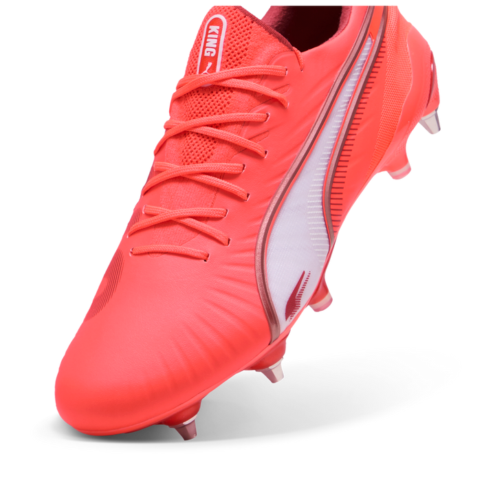 Puma King Ultimate MxSG - Glowing Red / White / Red Fire