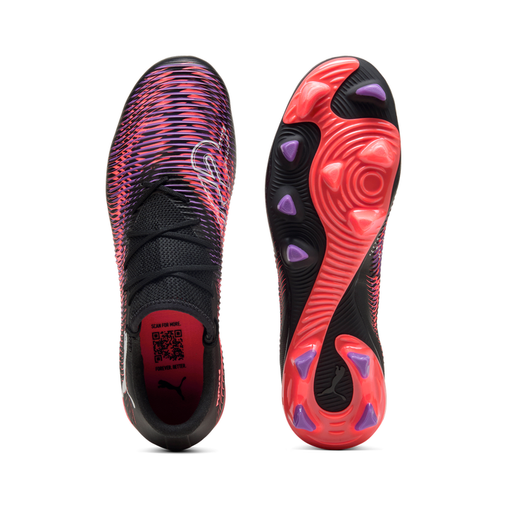 Puma Future 8 Match Low FG/AG - Black / White / Glowing Red