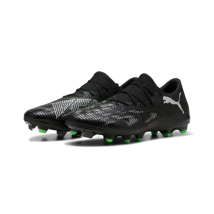 Puma Future 8 Match Low FG/AG - Black / Silver / Fluro Green