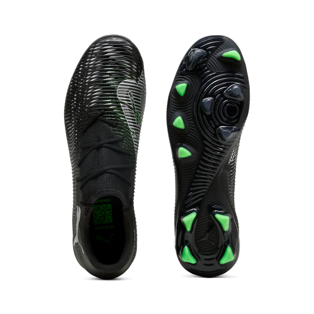 Puma Future 8 Match Low FG/AG - Black / Silver / Fluro Green