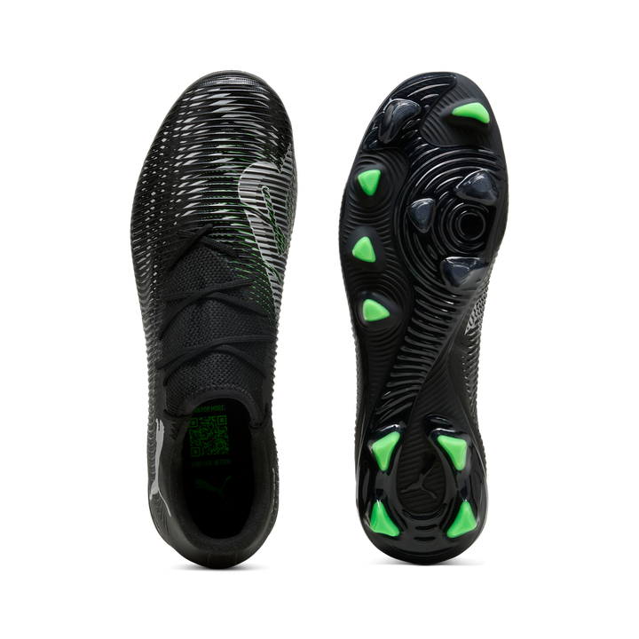 Puma Future 8 Match Low FG/AG - Black / Silver / Fluro Green