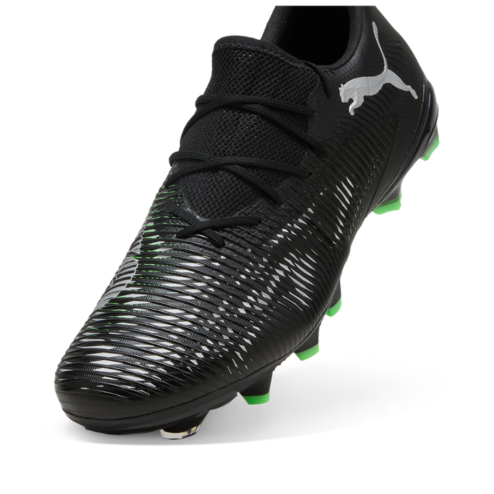 Puma Future 8 Match Low FG/AG - Black / Silver / Fluro Green