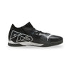Black running shoe on a white background