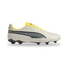 Puma King Match Junior FG/AG Boots - Alpine Snow / Asphalt / Yellow