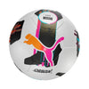 Colorful soccer ball with Puma logo on a white background