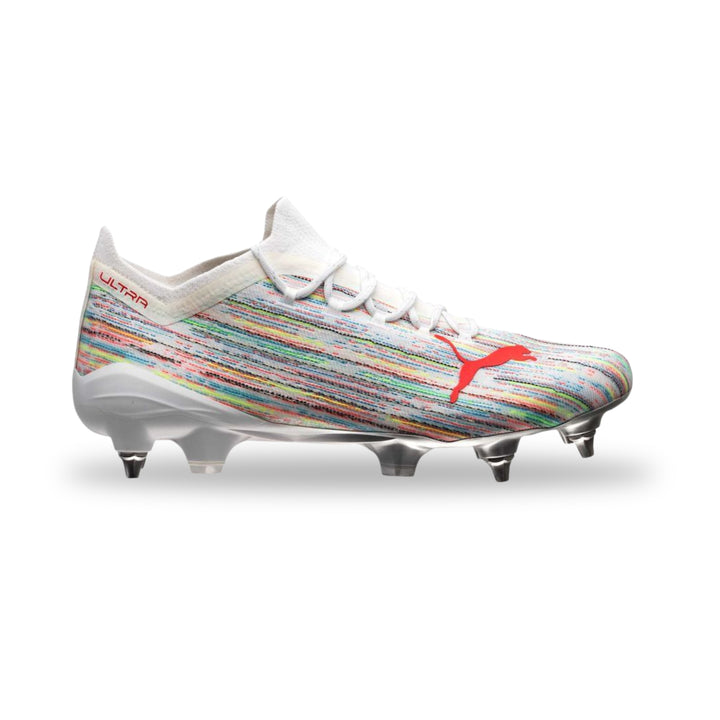 Puma Ultra 1.2 MxSG Boots - White / Red Blast / Silver