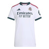 White sports jersey with Adidas and Real Madrid logos on a white background