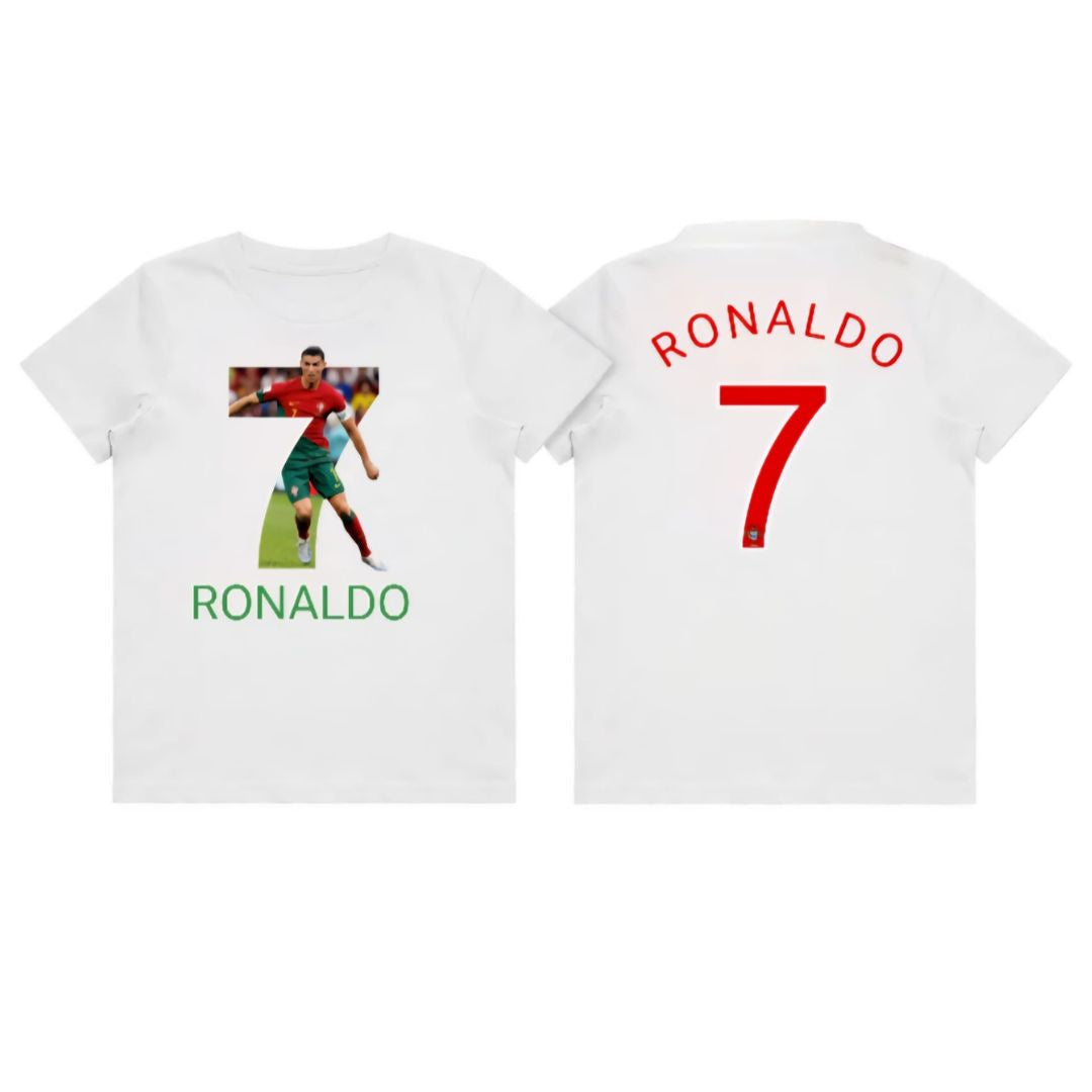 Ronaldo 7 Printed Tee - White – Soccer United NZ