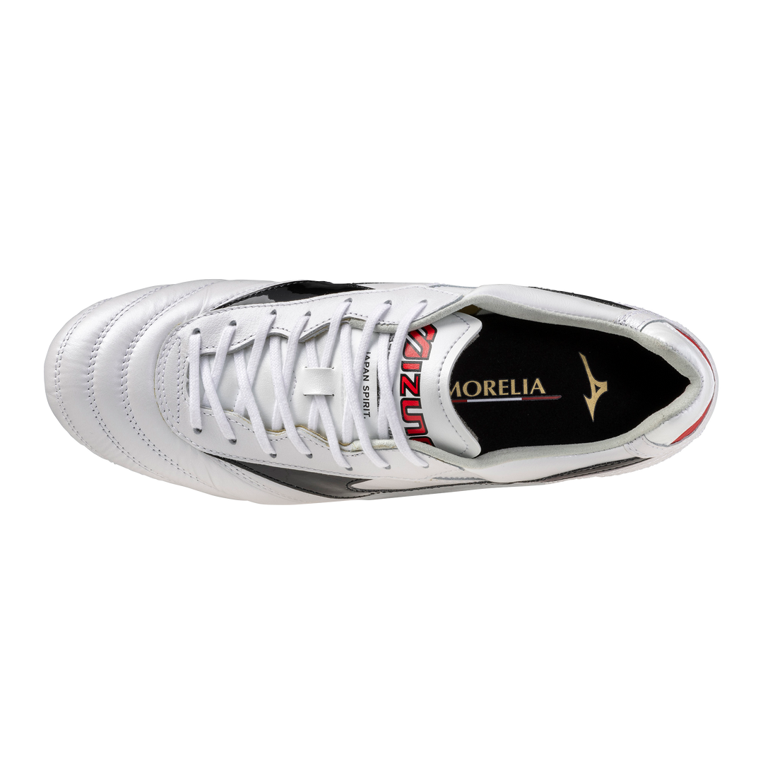 Mizuno Morelia II Made In Japan FG - White/Black/Chinese Red