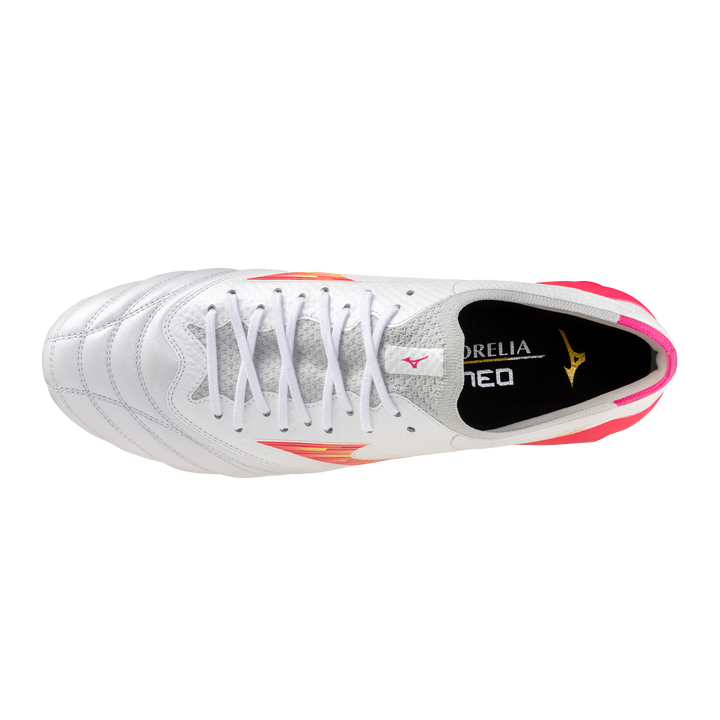 Mizuno Morelia Neo IV β Elite FG – White / Pink Tetra / Fuchsia Purple