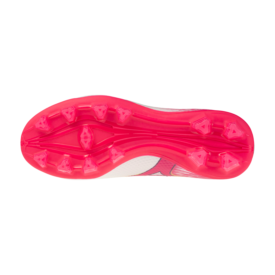 Mizuno Alpha III Select Firm Ground Junior - White / Fuchsia Purple