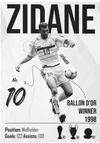 Zidane B/W Canvas Poster 45X30cm
