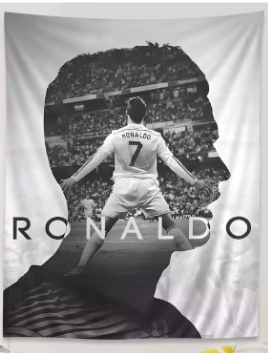 Ronaldo Black and White Fabric Poster 90X60cm