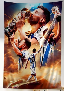 Messi World Cup Fabric Poster 90X60cm