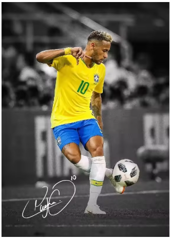 Neymar JR Brazil Canvas Poster 70X50cm
