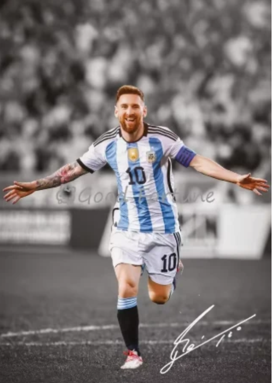 Messi Canvas Poster 42X30cm