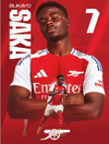 Saka Arsenal Canvas Poster 42X30cm
