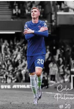 Cole Palmer Chelsea Canvas Poster 45X30cm