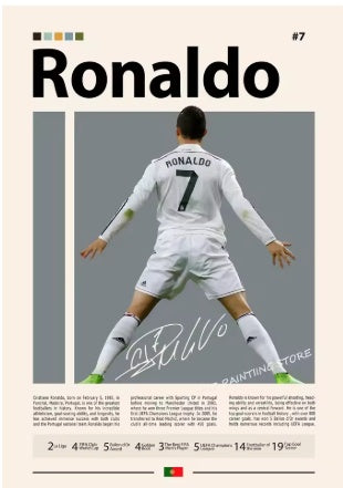 Ronaldo Real Madrid Canvas Poster 70X50cm