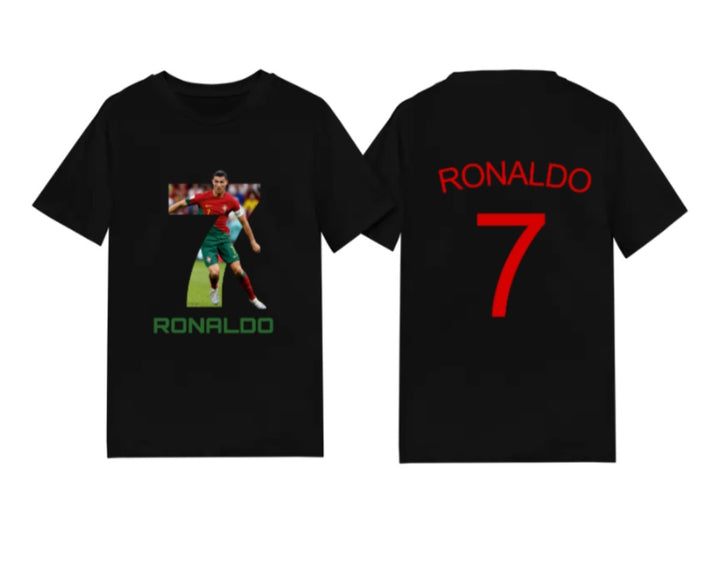 Ronaldo 7 Printed Tee - Black