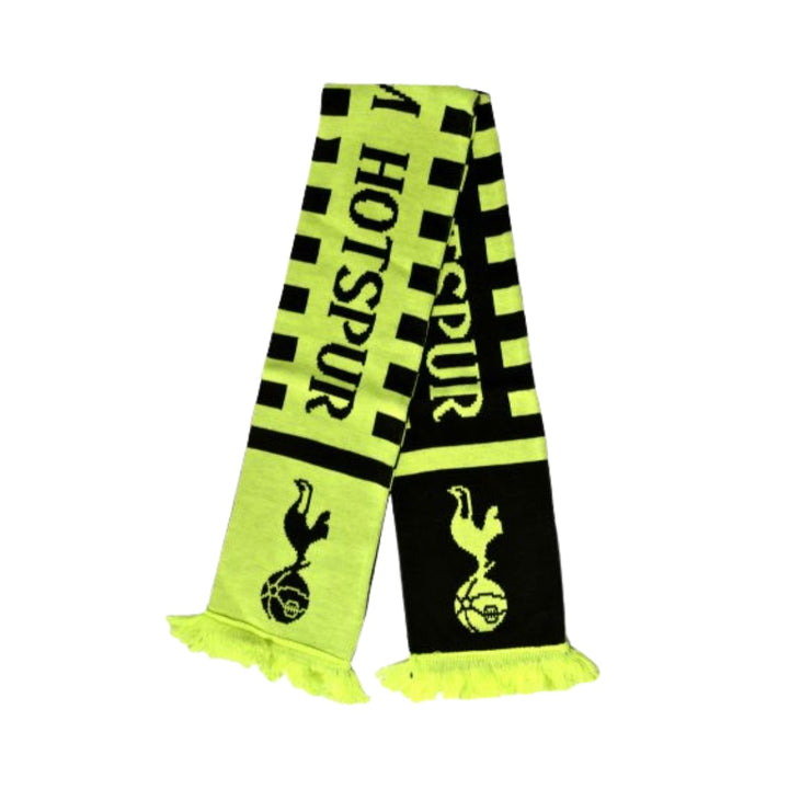 Black and yellow scarf with Tottenham Hotspur logo on a white background