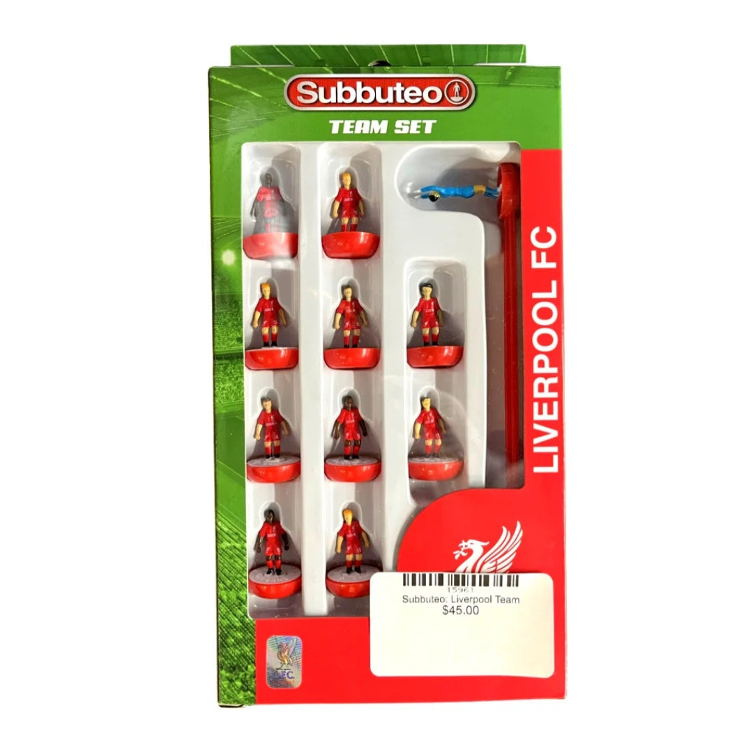 Subbuteo Liverpool FC team set packaging with figures inside