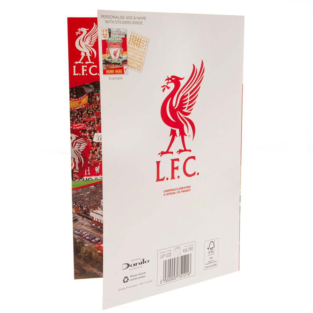Liverpool FC Birthday Card With Stickers – Soccer United NZ