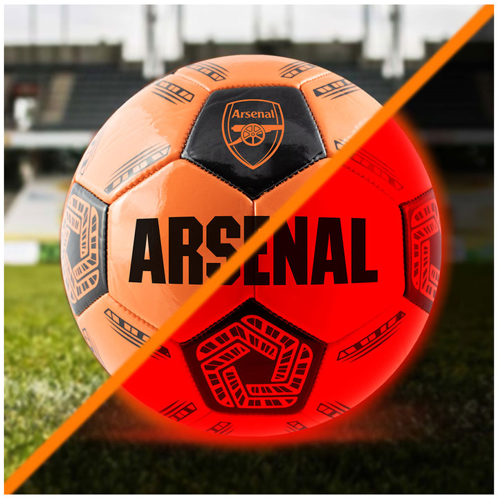 Arsenal Led Arsenal FC Orange LED Glow Football | Official Size 5 – Soccer United NZ