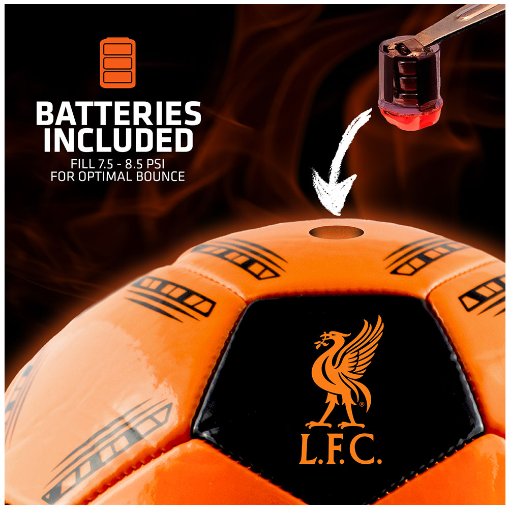 Liverpool Led Liverpool FC Orange LED Glow Football | Official Size 5 – Soccer United NZ